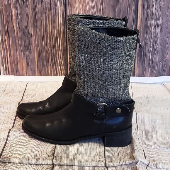 Stuart Weitzman Moto Harness Mid-Calf Tweed Boots - Picture 12 of 14